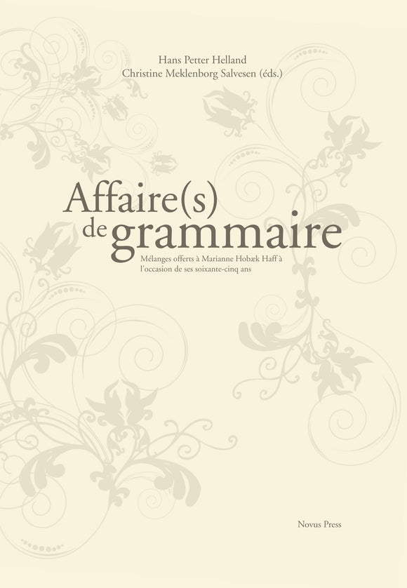 Helland/Salvesen (eds.): Affaire(s) de grammaire
