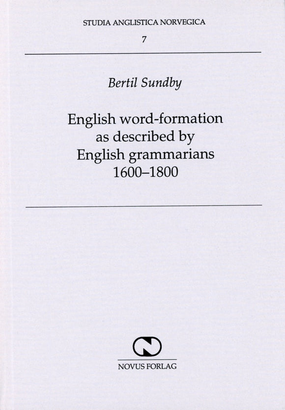 Sundby, Bertil: English word-formation